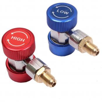 Winomo Ajustable Ac R134A Acoplador Rpido Conector Adaptador Baja Alta 1/4 Hvac