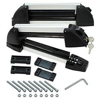 lanco portaesquís – Soporte para esquís Baca Barra portaequipajes 2 aluminio para 2 pares de ventisca de esquí Esquí/1 Pares de esquís con 2 llaves + Material de montaje
