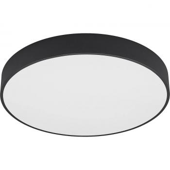 Plafón LED Arcchio Noabelle, negro, 80 cm, moderno, hecho de metal, apto para cocina, 1 llama