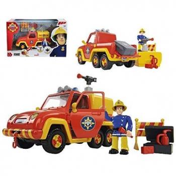Sam el bombero- Vehículo con Figura, Color Rojo