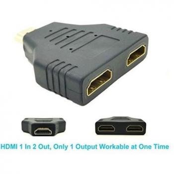 Maxhood HDMI 1 a 2 adaptador, 1080p HDMI macho a doble hdmi hembra 1 a 2 forma adaptador de cable divisor convertidor