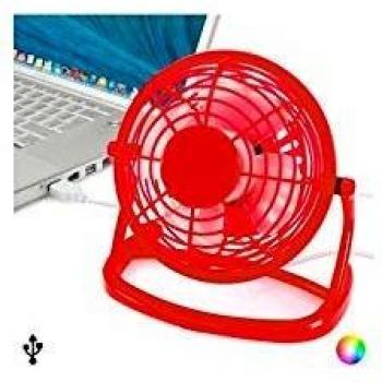 BigBuy Gadget Mini Ventilador con USB para Ordenador 144389, Blanco, Mediano