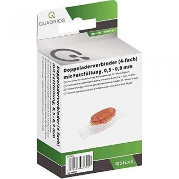 Conector Doble Cuadrado 1905C134, Gel-llenado, Rojo, 0.50-0.90 mm², 10 Unidades