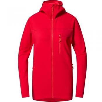 Haglöfs Rosson Mid Women's Full Zip Fleece Hoodie Bright Red