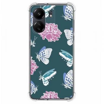 Funda Silicona Antigolpes para Xiaomi Redmi 13C con Diseño de Flores 10