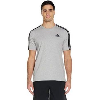 Camiseta de hombre adidas Essentials 3 Stripes con diseño clásico y bordado - Gris