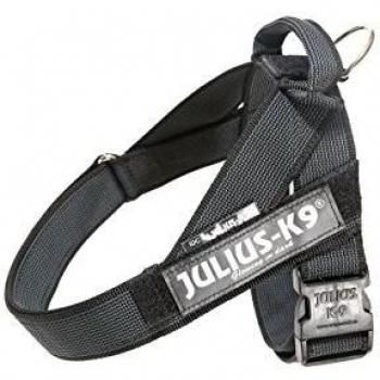Julius-K9 Color & Gray Arnés de Correa de IDC, Tamaño: 2, Negro-Gris