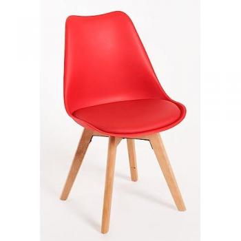 Pack 6 Sillas Comedor Synk Basic - Color Rojo