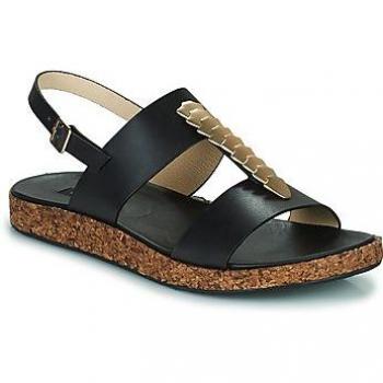 Sandalias Neosens TARDANA para Mujer en Piel Restaurada Color Ébano