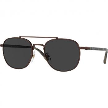 Persol PO1006S Polarized Sunglasses, Color 114848, Unisex, Brown Tortoiseshell Arms, Metal Frame, Size 53 MM
