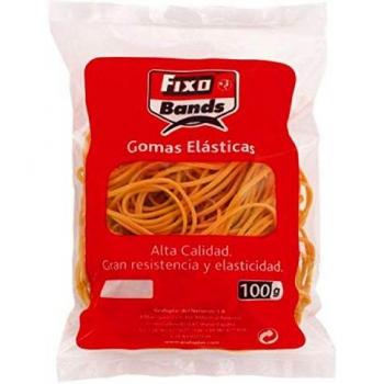 FIXO 45840 Bolsa de Gomas Elásticas, 100 g, 2 mm x 20 cm