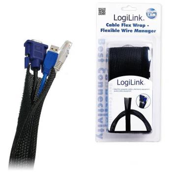 Organizador de cables Flexwrap 1.8m - Negro