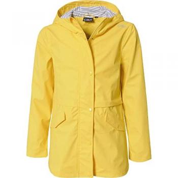 CMP Kids Rain Jacket with Fix Hood, Yellow, Size 12 Years
