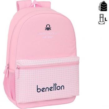 Mochila Benetton Vichy Adaptable a Carro 30x46x14 - Safta