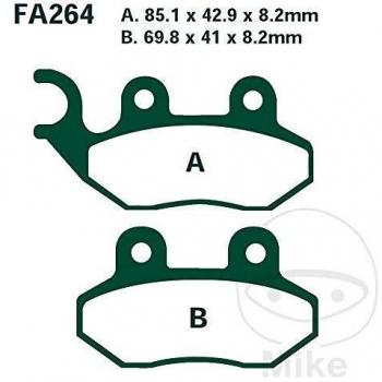 Pastillas de Freno Carbono EBC SFAC264 para Scooter Peugeot Tweet 50/125 y SYM CITYCOM 300