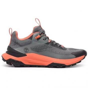 Timberland Men's Motion Access Low Lace-Up Sneakers in Medium Grey/Orange, Size 10.5