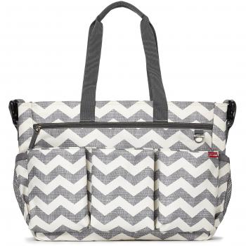 Skip Hop Double Chevron - Bolsa de pañales