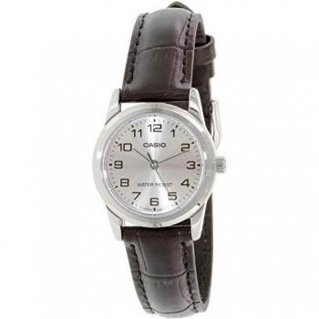Casio COLLECTION Women's Analog Watch Black (Ø 25mm) with Leather Strap