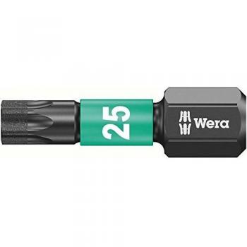 Puntas Impaktor TORX Wera 05057628001, 10 piezas, tipo T10, longitud 25 mm, compatible con portabrocas de 1/4 pulg., diseño para uso DIY