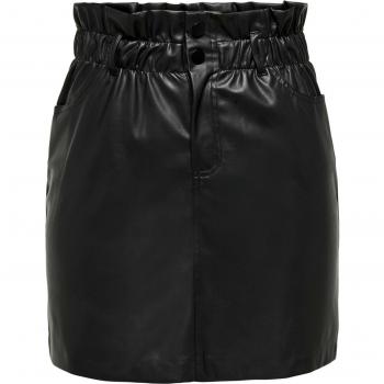 Only Onlmaiya Faux Leather Mini Skirt for Women - Black - XS