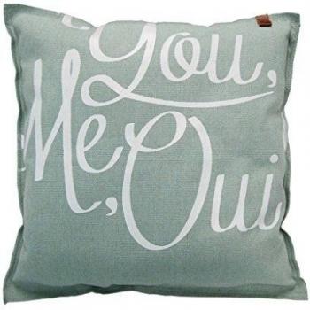 Overseas Almohada 45x45 cm lona azul hielo