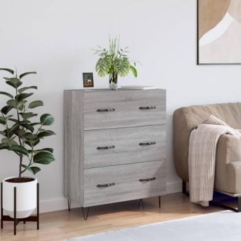 Aparador de madera de ingeniería 69,5x34x90 cm Mueble de Almacenaje de Salón Buffet Armario Auxiliar Armario de Almacenamiento Gris Sonoma