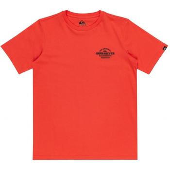 Camiseta Quiksilver Tradesmith para niños, manga corta, color rojo intenso, talla 12