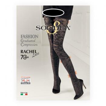 Medias de compresión Rachel 70 Den Lace Antracita Talla 2M 10-15 mmHg
