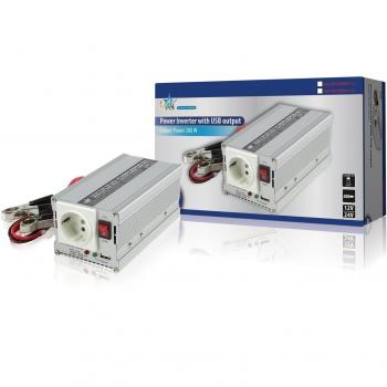 HQ INV300WU-24 - Inversor, 24V, 230 V, 300 W, con puerto USB