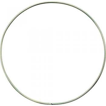 Anillos de metal blancos de 15 cm y 2 mm, pack de 10 unidades