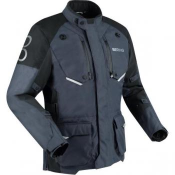 Bering Chaqueta de Moto Calgary Textil Impermeable Negro-Gris 3XL
