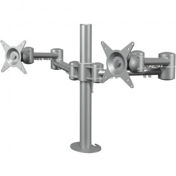 Soporte de Monitor Dataflex ViewMate Doble 632 para 2 Pantallas, Color Plata