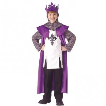 Disfraz de Rey Medieval Morado para niño