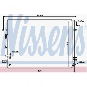 Nissens 94636 Condensador, Aire Acondicionado