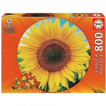 Educa 19034 Round Girasol. Puzzle Redondo de 800 Piezas. Ref, Multicolor