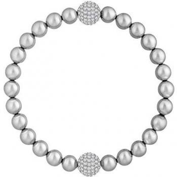 Swarovski Light Gray Crystal Pearl Remix Collection, blanco, baño de rodio