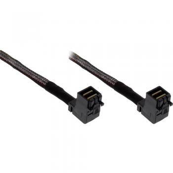 InLine 27626B Mini SAS HD - Cable acodado en ambos lados SFF-8643 con cinta lateral