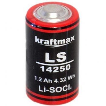 Batería de Litio Kraftmax 1/2 AA LS14250, 3.6V, 1200mAh