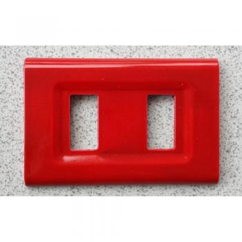 Placas ABS Serie Magic Elite Bticino Compatibles Color Rojo - 4 Foros
