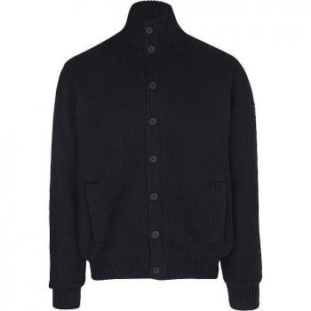 Jersey Troca marino de hombre con punto grueso, cuello camisero y cierre de botones Ecoalf