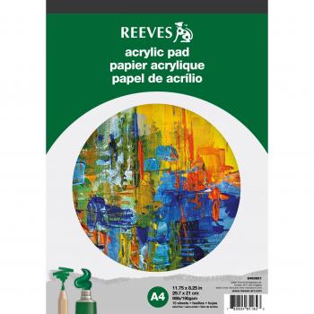 Reeves Acrylic Pad - Bloc de papel para acrílico, A4