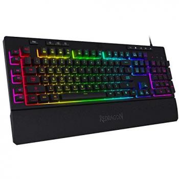 Teclado Gaming Redragon K512 Shiva RGB Retroiluminado con Membrana, Interruptores de Sensación Mecánica y 6 Macros Integrados