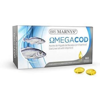 MARNYS Omegacod Aceite de Hígado de Bacalao Omega 3 y Vitamina E 60 Cápsulas