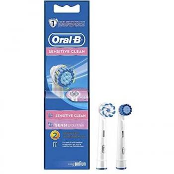 6 x Oral-B Sensitive Clean 2 Brush Heads