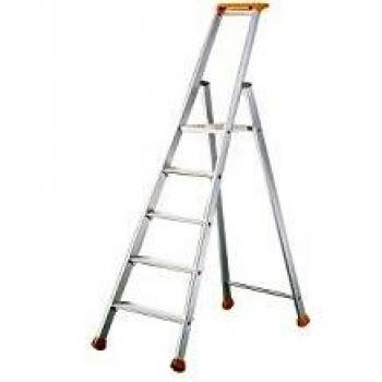 Escalera Profesional Tubesca-Comabi de Aluminio Anodizado con 3 Peldaños y Altura de 2.56 m