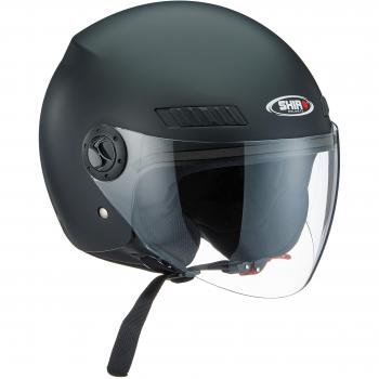 Shiro Casco Jet, sh62, GS, color negro mate, tamaño XXS
