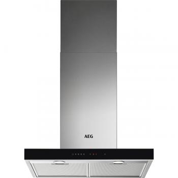AEG DBE5660HB Serie 8000 Campana Decorativa de Pared 60cm, Extracción Máxima de 615 m³/h, Nivel de Ruido Máximo de 68 dB, Función