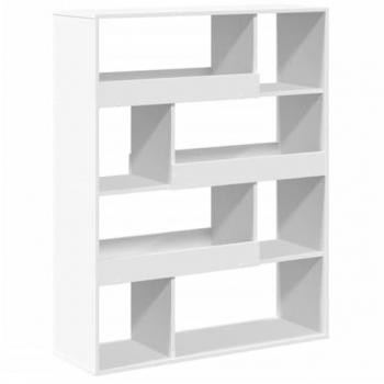 Estantería de madera de ingeniería blanca 100x33x125,5 cm
