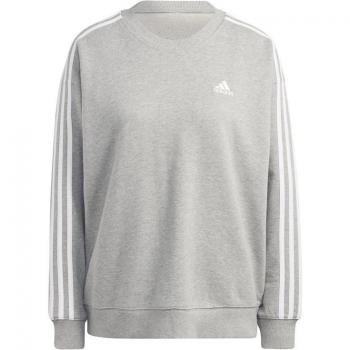 Adidas Women's 3 Stripes Sweatshirt - Grey, Size S