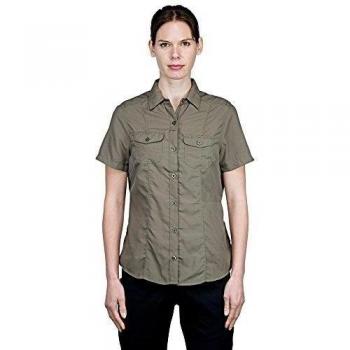 Craghoppers Ladies NosiLife Darla Short Sleeve Travel Shirt Green